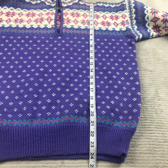 Vintage Stowe Woolens Mock Knit Wool Sweater - Picture 4 of 8